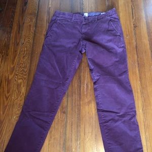 Gap Slim Chinos in Burgundy 33x32